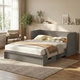 thumbnail image 6 of Mjkone Murphy Bed Queen Size, Cabinet Bed with Storage Drawers and USB Charging Station,Murphy Chest Bed for Small Space,Gray(No Mattress), 6 of 10