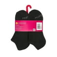 thumbnail image 2 of Fruit of the Loom All Day Comfort No-Show Socks for Women, Black, Sizes 4-10 (6-Pack), 2 of 6