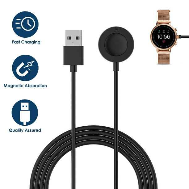 For Fossil Gen 5 Charger, Replacement USB Charging Cable Magnetic Dock  Compatible with Fossil Gen 5 4 Smartwatch, 3 feet Black, by Insten -  