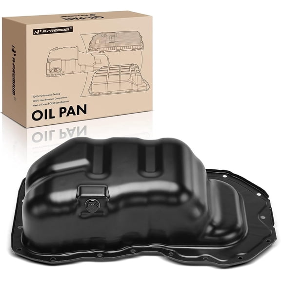 A-Premium Engine Oil Pan Sump with Drain Plug Compatible with Mazda 3 2012 2013, 2.0L, Replaces PE0710400A