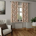 thumbnail image 2 of Ambesonne Grommet Curtain, , 50"x84", White Cinnamon Burgundy, 2 of 5