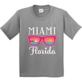 thumbnail image 3 of Inktastic Miami Florida Vacation Beach Trip Youth T-Shirt, 3 of 5