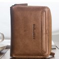 thumbnail image 3 of Flmtop Wallet Smooth Surface Folding Men Zipper Coin Purse with Multi Slots for Shopping, 3 of 10