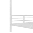 thumbnail image 6 of Full XL over Full XL Bunk Bed Frame with Stair and Guardrails, Heavy Duty Metal Beds Frame for Teens and Adults, Can be Separates Into 2 Bedframe, Easy Assembly, Mattress Not Included, White, 6 of 9