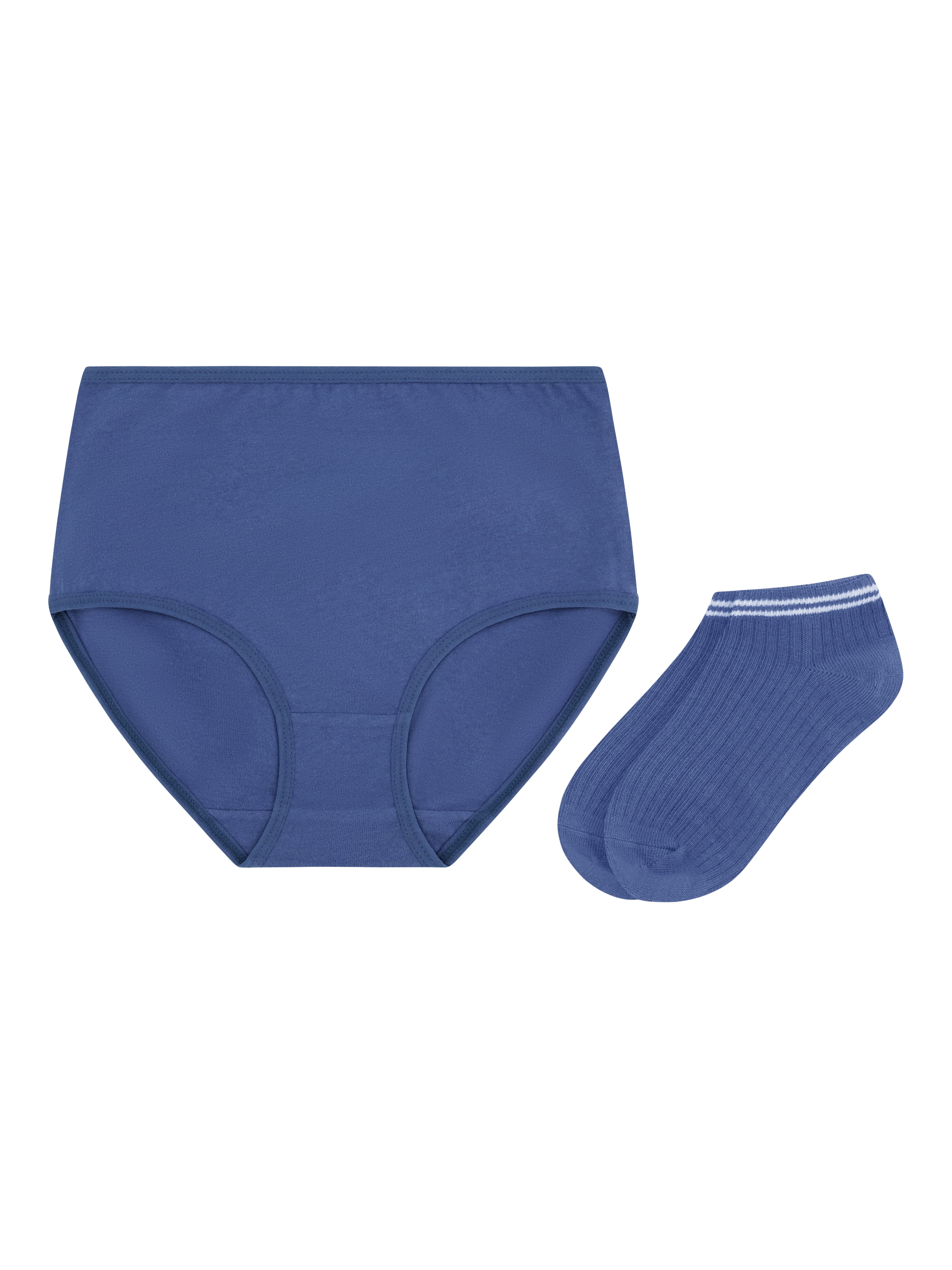 Wonder Nation Girls Cotton Underwear & Socks Bundle, 14-Pack, Sizes 4-16
