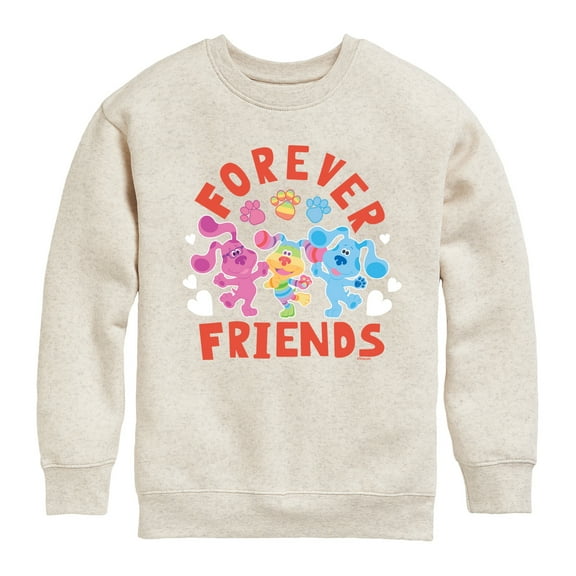 Blue's Clues & You! - Magenta & Blue - Forever Friends - Toddler & Youth Crewneck Fleece Sweatshirt