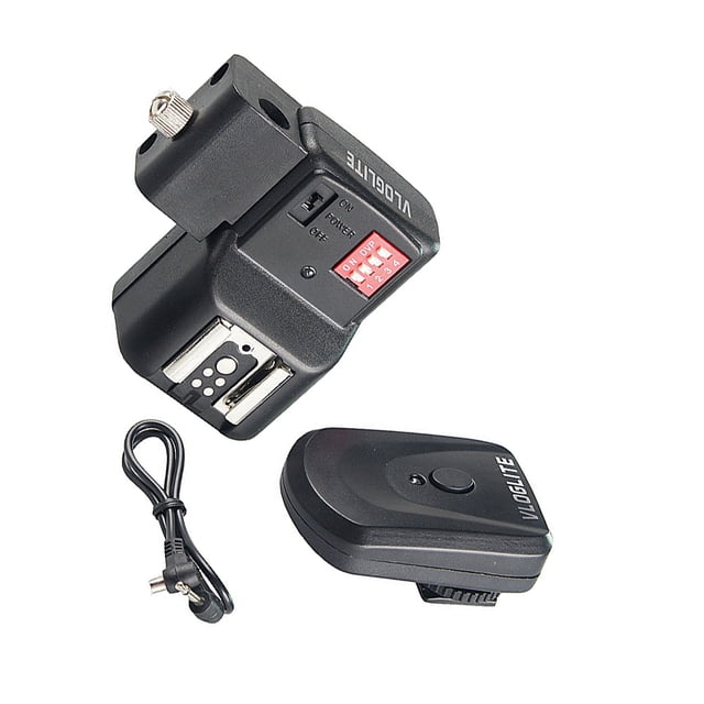Seitruly VBESTLIFE Juego de disparador de flash inalámbrico de 16 canales con 1 transmisor, 1 receptor, 1 cable de sincronización Accesorios de cámara y óptica
