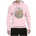 thumbnail image 2 of Wild Bobby I Only Told The Moon, Moon Phases Daisies and Butterflies Vintage Unisex Hoodie Sweatshirt, Light Pink, XX-Large, 2 of 6