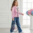 thumbnail image 5 of chaqlin Axolotl Zip up Hoodies for Teen Girls Y2K Long Sleeve Sweatshirts Jacket Cherry Blossom Full-Zip Hooded Coat Kids Sweater Top with Pockets, 5 of 7