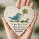 thumbnail image 4 of Adorno de la amistad con forma de corazón de vidrio marino, recuerdo de la amistad, adorno de corazón de la amistad para árbol de Navidad., 4 of 4