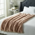 thumbnail image 3 of Cozy Tyme Noel Faux Lamb Fur Throw - Reverse Micromink 50"x 60" Blush, 3 of 11