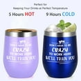 thumbnail image 4 of Gingprous Coworker Gifts Coworker Wine Tumblers Set 12oz Don't Have To Be Crazy To Work Here Insulated Wine Tumblers Bulk, 4 of 6