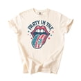 thumbnail image 4 of Party in the USA Shirt for Women & Teens Patriotic Retro Rock and Roll Tongue Graphic Tee Ivory Shirt Adult X-Large, 4 of 4