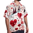 thumbnail image 2 of Valentine's Day Love Men's Short Sleeve Poplin Beach Shirts, Casual Printed Button Down Summer Hawaiian Shirt - Unisex, 2 of 6