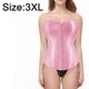 thumbnail image 2 of Corsé hasta cintura deshuesada Cincher Bustier Top Túnica sexy con botones delanteros - Rosa, 2 of 5
