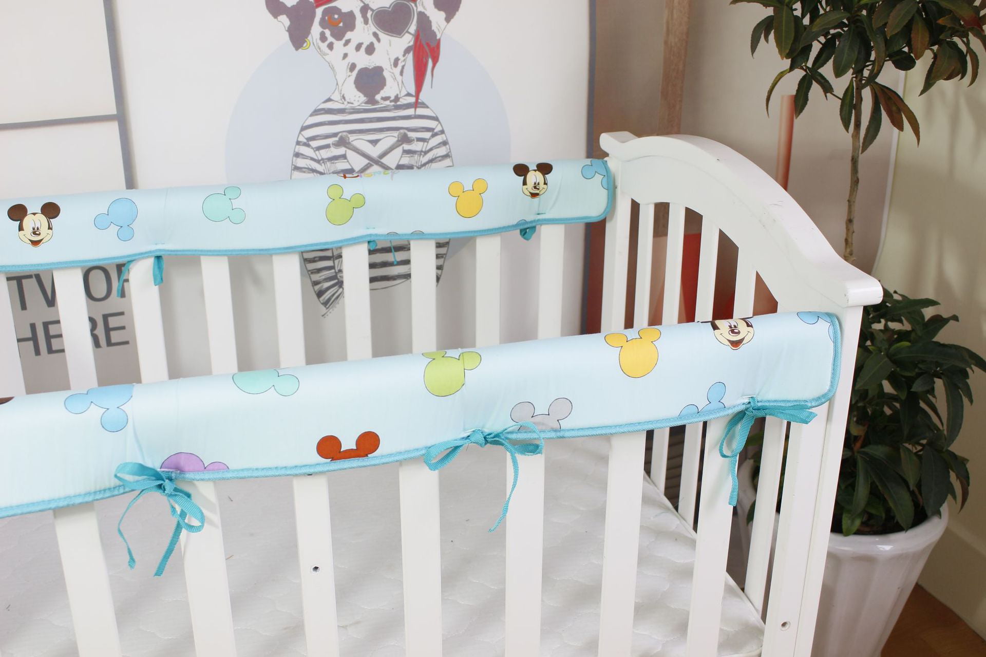 Trend Lab Waterproof CribWrap Rail Cover 2PK For Wide Side Crib Rails Made to Fit Rails up to 18 Around 