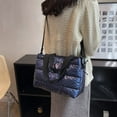 thumbnail image 3 of CoCopeaunt Puffer Tote Bag for Women Quilted Puffy Handbag Lightweight Winter Down Cotton Padded Shoulder Bag Down Padding, 3 of 6