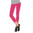 thumbnail image 2 of Gravity Threads Nylon Spandex Womens Capri Leggings, Hot Pink, 2 of 2
