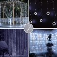 thumbnail image 2 of Luxtrada Window Curtain Fairy Lights 300 LED 8 Modes USB String Hanging Wall Lights with Remote for Home Garden Wedding Outdoor Indoor Decoration Xmas Gift (Cool White)), 2 of 7
