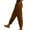 Brown, variant on biudgviw Women's Capri Pants Elastic High Waisted Tapered Casual Trousers Lightweight Lounge Pants with Pockets