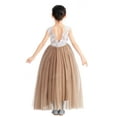 thumbnail image 3 of Ekidsbridal Girl Pageant Flower Girl Dress - Floor Length V-Back Lace Tulle 207R-A (Size: M-10), 3 of 4