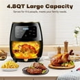 thumbnail image 5 of Air Fryer, 4.8 QT Large Air Fryer Cooker, Digital Touch Screen and Nonstick frying Pot Air Fryers, 5 of 8