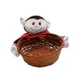 thumbnail image 5 of 2 piezas Cubo para pedir dulces de Halloween con asa Linda canasta de dulces tejida con cuerda de algodón de Halloween Bolsa Cesta de almacenamiento de calabaza, 5 of 5