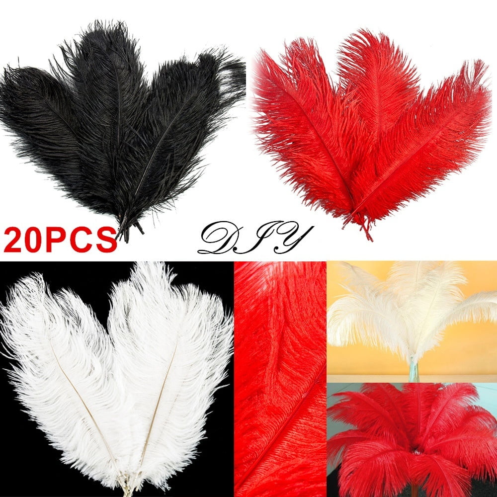 40cm Large Ostrich Feathers Wedding Birthday Party Table Decorations 5/10 Pack 