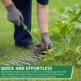thumbnail image 4 of GPED 6 Inch 100 Pack Landscape Staples, Hot-dip Galvanized Garden Stakes with Pick Hook, U-Shaped Ground Stakes for Landscaping Securing Weed Barrier Fabric, Heavy-Duty Yard & Tent Stakes for Tubing, 4 of 8