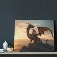 thumbnail image 3 of Naloa Sky Sunset Bronze Dragon Print Canvas Bathroom Wall Art,Bathroom Wall Art Decoration, Canvas Poster Prints,Decorative Paintings for Living Room, Bathroom, Kids Room, 3 of 6