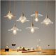 thumbnail image 2 of Japanese Retro Style E27 Gold Iron Chandelier Small Lamp Hanging with Glass Shade for Indoor Decor, 2 of 4