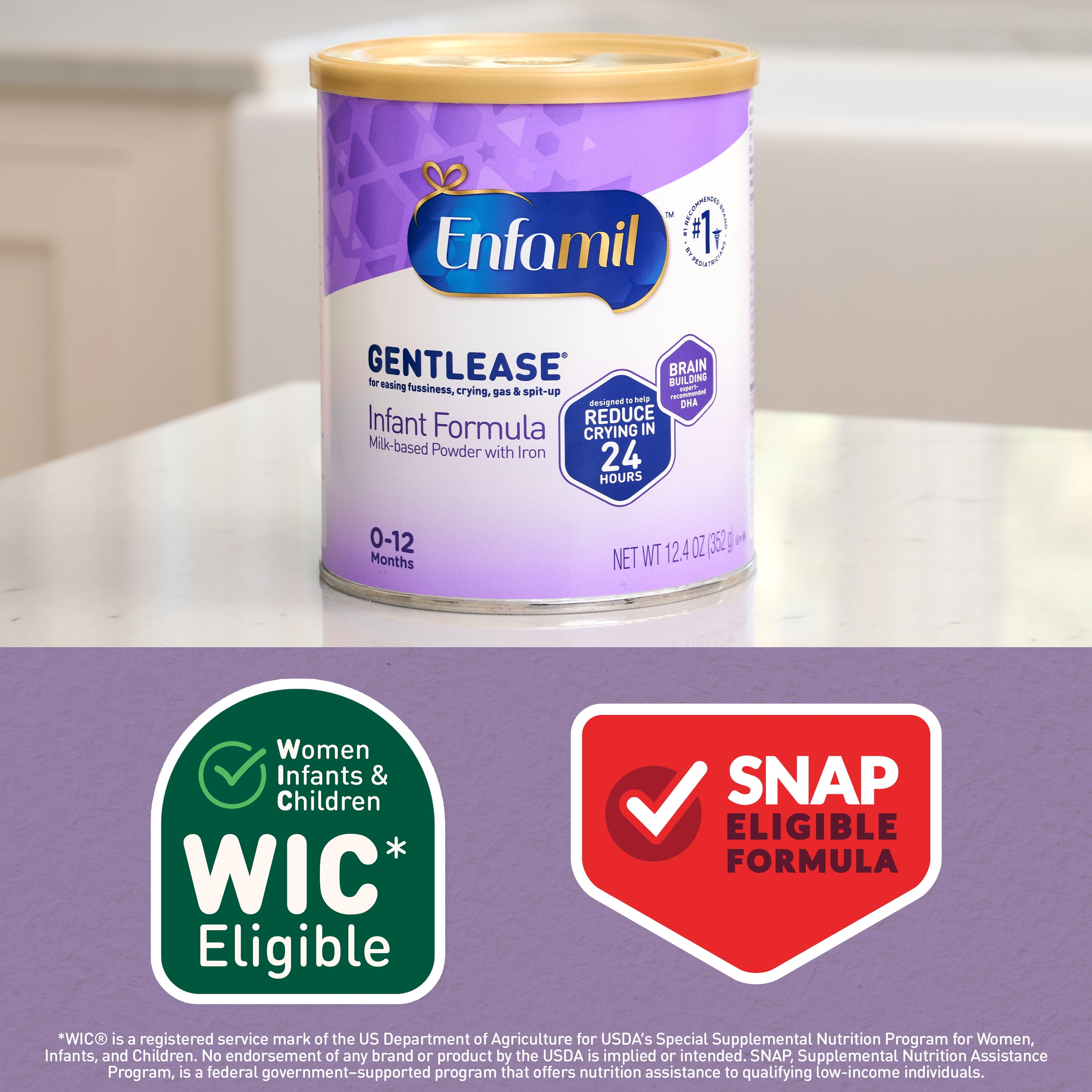 Enfamil Gentlease Powder Baby Formula with Iron, 12.4 oz