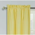 thumbnail image 2 of 1 Set R64 curtain blackout thermal rod pocket panel solid yellow color room darkening treatment window for bedroom or any room size 35" wide X 63" length, 2 of 2