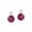 Red, variant on 14K White Gold Round Ruby and White Topaz Stud Earrings