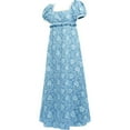 thumbnail image 2 of Regency Dress for Women Empire Waist Victorian Style Pearl Puff Floral Dress, 2 of 6