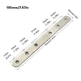 thumbnail image 2 of BE-TOOL 4/10Pcs Metal Flat Straight Fixing Mending Corner Brace Bracket Furniture Repair Kits 36-295mm Silver, 2 of 7