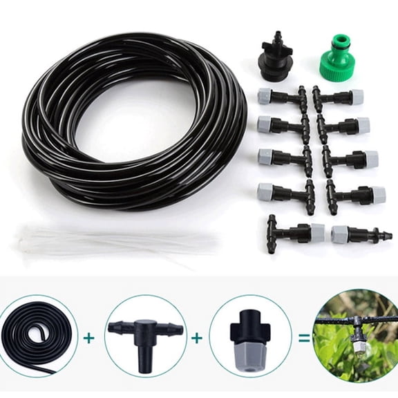 Water Misting Sprinkler Cooling System Irrigation Kit Garden Nozzle Patio Spray