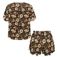 thumbnail image 5 of Yuyamidu Mushroom Daisy Womens Sleepwear Short Sleeve Tops & Pants Lounge Set Round Neck Casual Pjs Nightwear Summer Soft Sleepwear with Pockets, 5 of 7