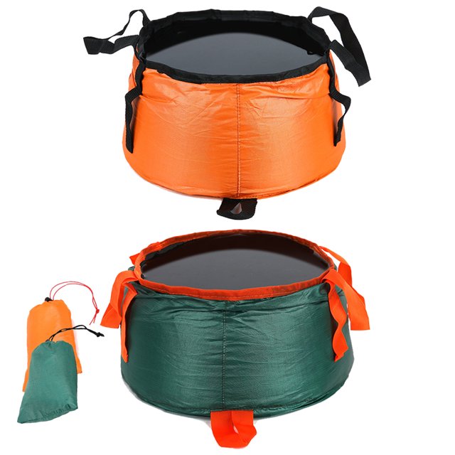 2 Pcs Seau de Lavabo de Voyage Portable Léger pour Camping Randonnée Pliable Imperméable avec Pochette de Transport