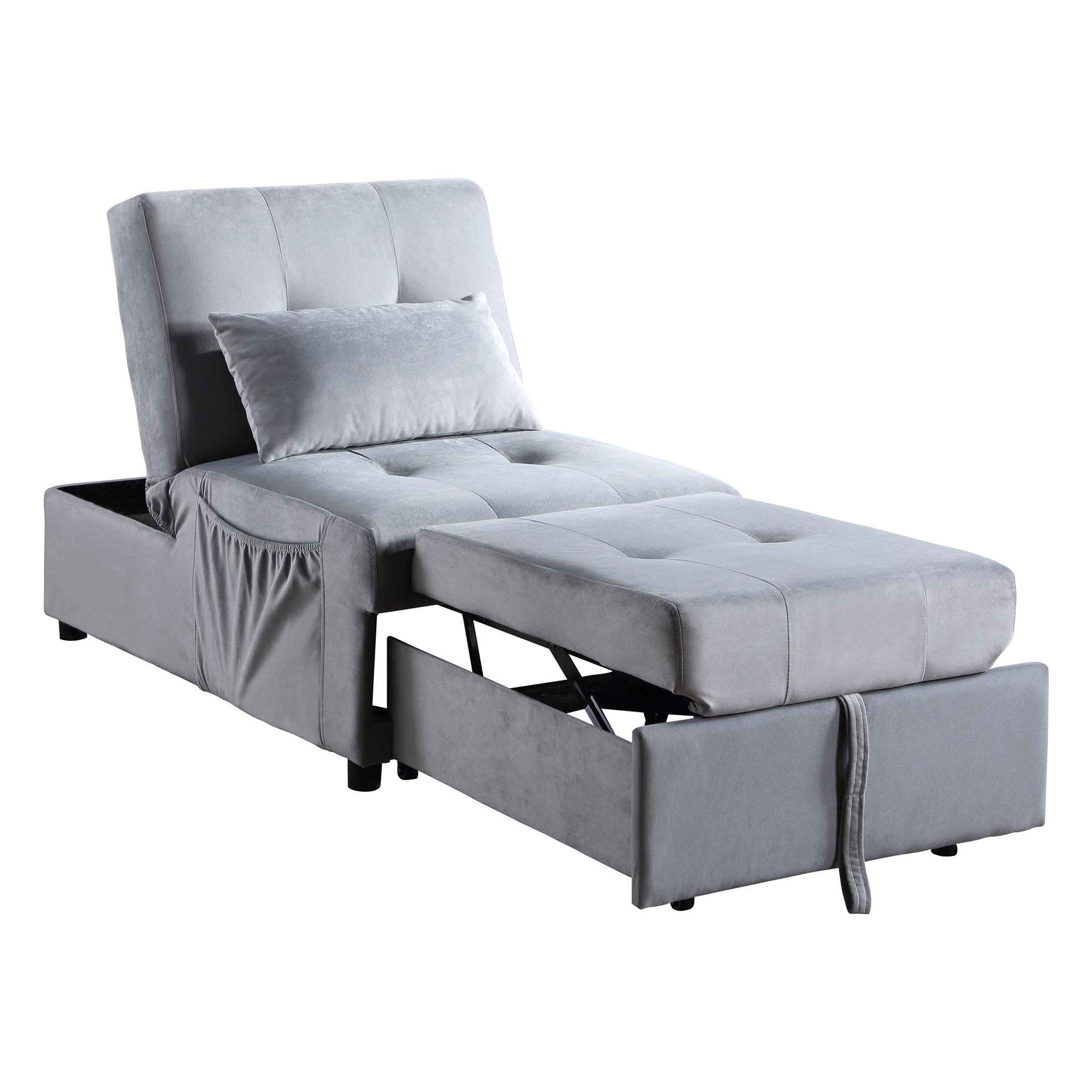 OakvillePark Kotey 4-in-1 Convertible Futon Chair, Gray