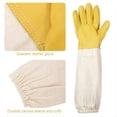 thumbnail image 2 of 1Pair Soft Hand, Straight Thumb Beekeeper XXL Size Yellow Gloves, 2 of 6
