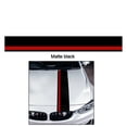 thumbnail image 3 of Matte Black and Red Rally Racing Stripe Front Hood Decal Vinyl Wrap Sticker, 3 of 13