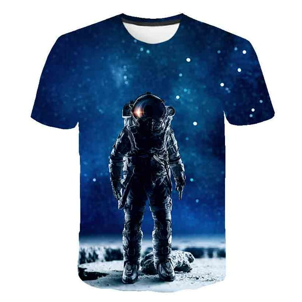 Ropa de astronauta para niños, camisetas, disfraz con estampado 3D para niñas y niños, camisetas de manga corta para bebés, camisetas de astronautas, ropa 10T Gao Jinjia LED