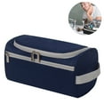 thumbnail image 1 of Neceser colgante para hombres y mujeres, kit de viaje portátil, organizador de cosméticos, bolsa de ducha de maquillaje impermeable, kit de afeitado para viajes, vacaciones, gimnasio, avión, azul, 1 of 8