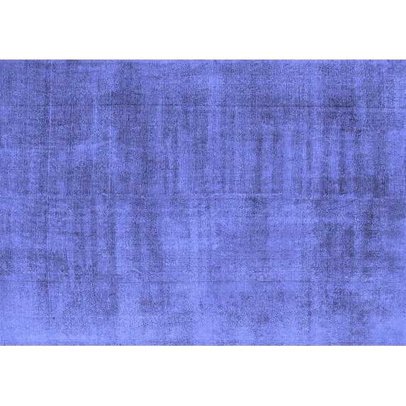 Ahgly Company Machine Washable Indoor Rectangle Oriental Blue Industrial Area Rugs, 8' x 12'