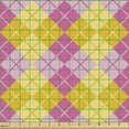 thumbnail image 2 of Ambesonne Modern Fabric by the Yard Upholstery, Classic Argyle Ornament Art, 3 Yards, Earth Yellow Pink and Blush, 2 of 5