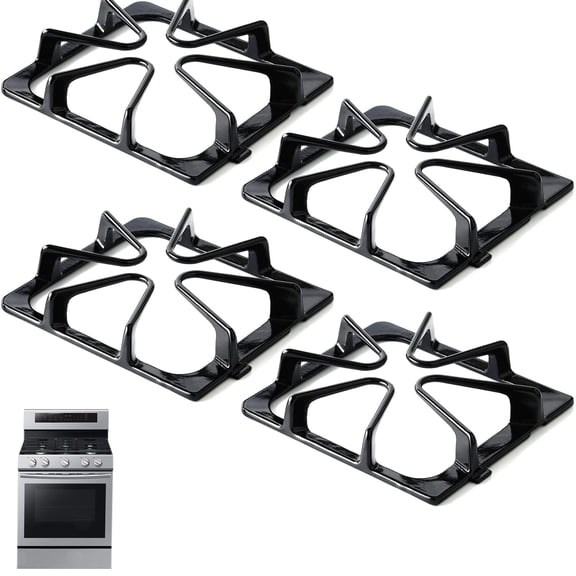 Stove Grates W10447925 Replacement Parts for Whirlpool Stove Top Burner Covers-Universal Cast Iron Stove Griddle Gas Range (8.3''x8.8'')  Compatible with Multi-Brand Gas Ranges