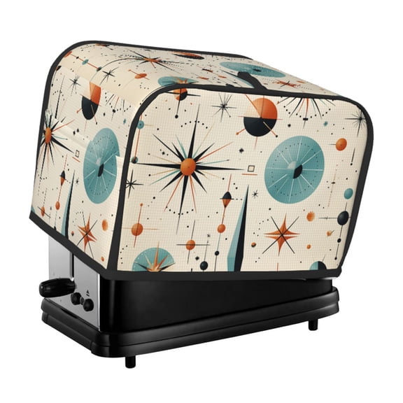 Star Retro Mid Century Vintage Atomic Art 2 Slice Toaster Cover Bread Maker Dust Protective For Small Kitchen Appliance Covers
