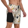 thumbnail image 2 of Balery Cartoon Chickens Bañador para hombre, shorts de playa de secado rápido con entrepierna y forro de compresión-X-Large, 2 of 6