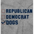 thumbnail image 2 of Republican Democrat Dogs Pet Lover Womens Fitted Plus Size Graphic Tee Brisco Brands 2X, 2 of 5